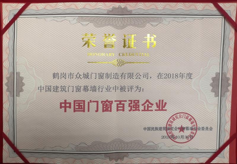 2018年中國門(mén)窗百